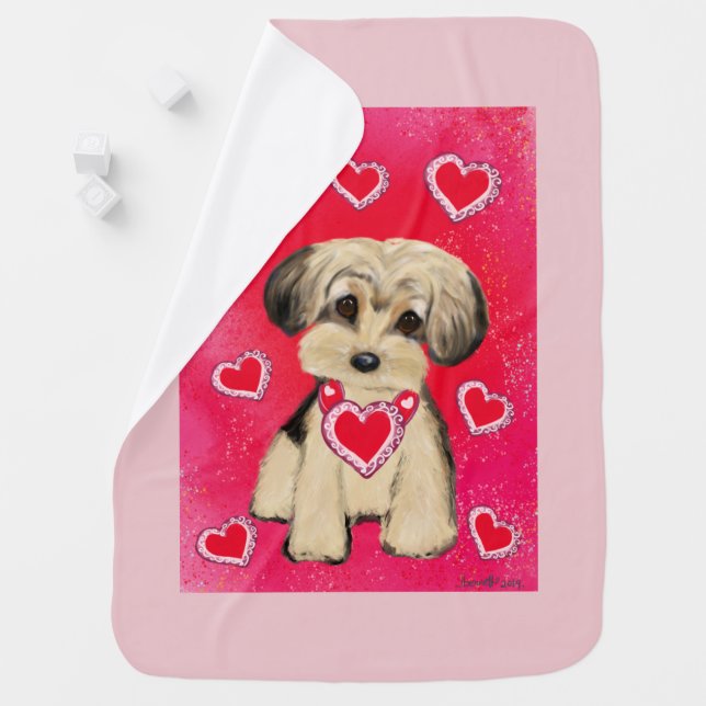 Yorkie Poo Baby Blanket (In Situ)