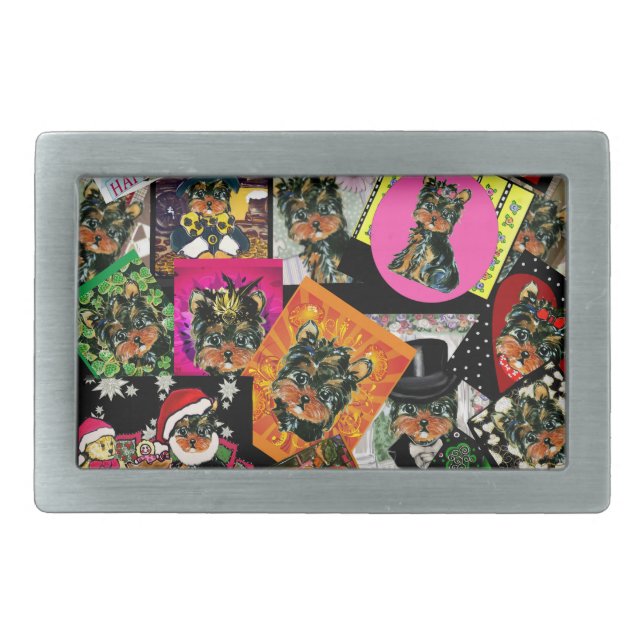 YORKIE POO BELT BUCKLE (Front)