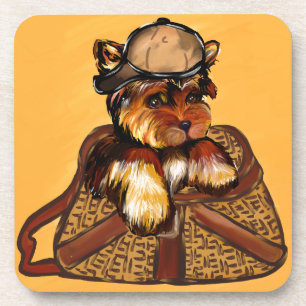 YORKIE POO BEVERAGE COASTER