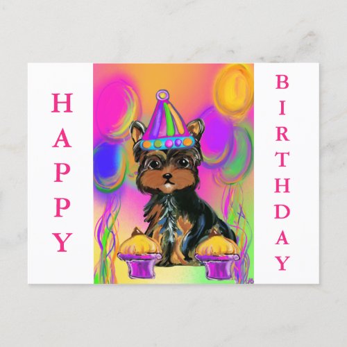 Yorkie Poo Birthday Holiday Postcard