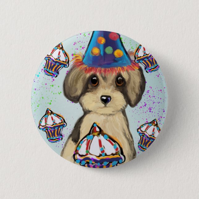 Yorkie Poo Button (Front)