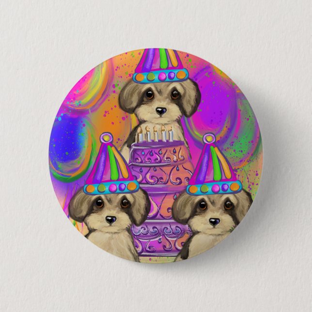 Yorkie Poo Button (Front)