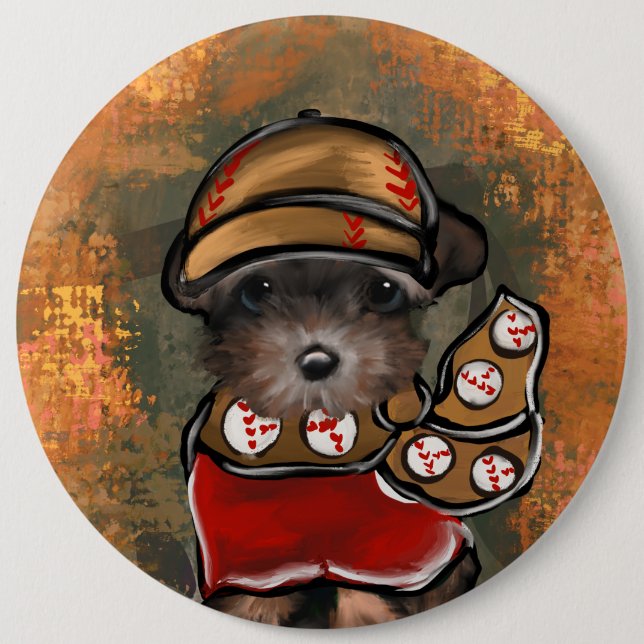 Yorkie Poo  Button (Front)
