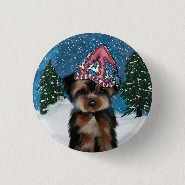 YORKIE POO BUTTON (Front)