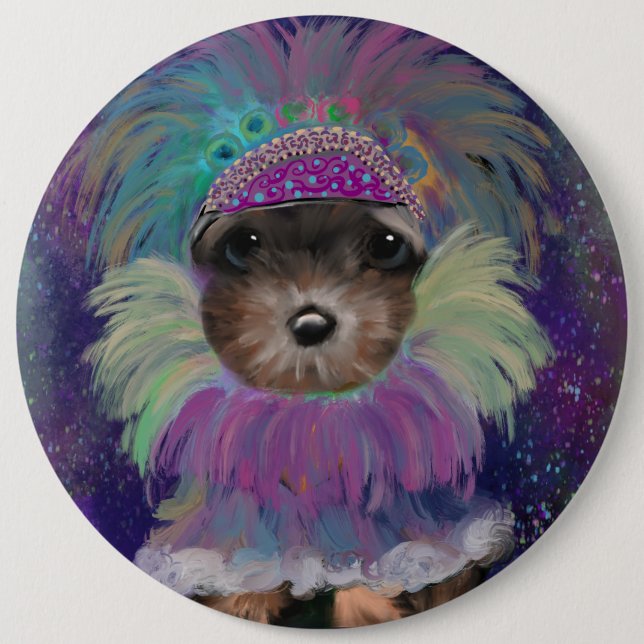 Yorkie  Poo Button (Front)