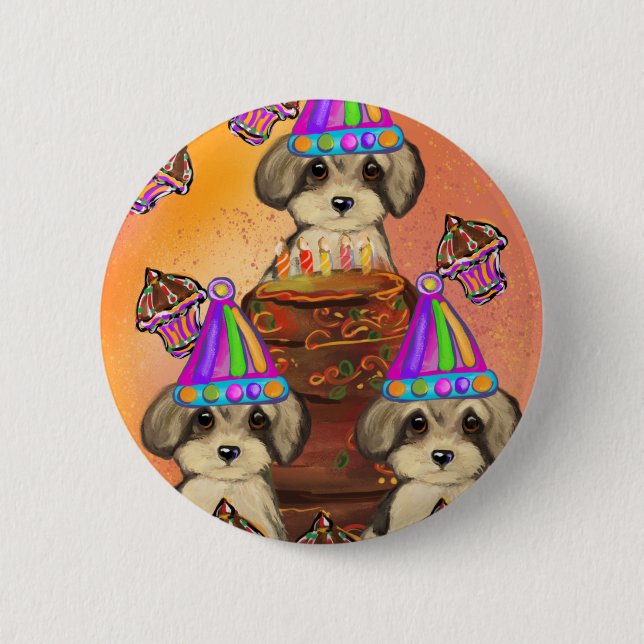 Yorkie Poo Button (Front)