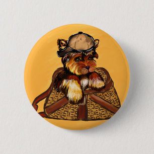 YORKIE POO BUTTON