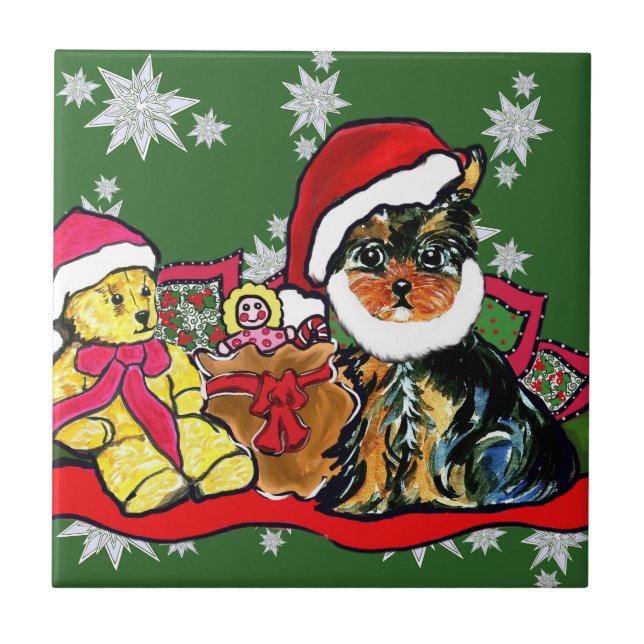 YORKIE POO CERAMIC TILE (Front)