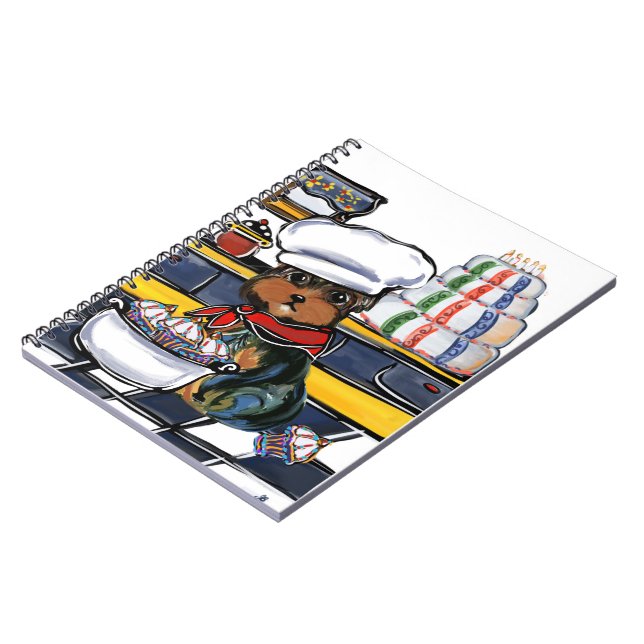 Yorkie Poo chef Notebook (Left Side)