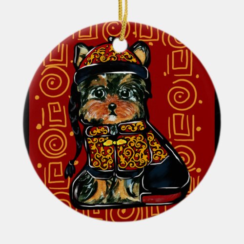 Yorkie Poo Dog of the Year 2018 Ceramic Ornament