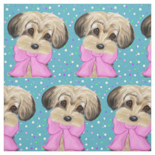Yorkie poo fabric