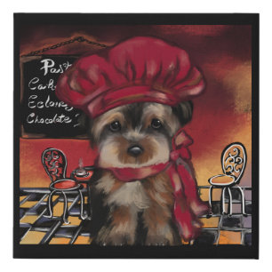 YORKIE POO   FAUX CANVAS PRINT