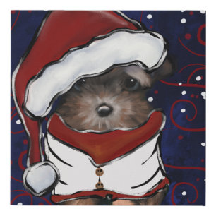 Yorkie Poo Faux Canvas Print