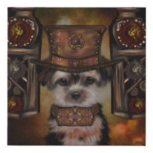 Yorkie Poo Faux Canvas Print