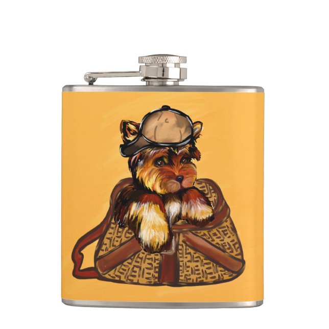 YORKIE POO FLASK (Front)
