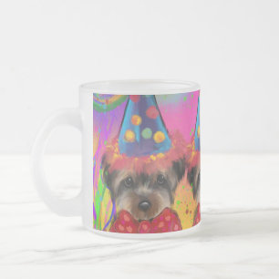 Yorkie Poo Frosted Glass Coffee Mug