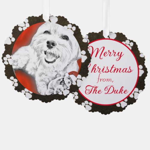 Yorkie Poo Gift Tag Ornament Card