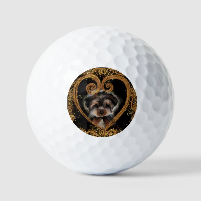 Yorkie Poo Golf Balls (Front)