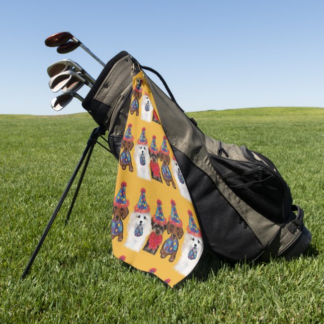 Yorkie Poo  Golf Towel (Green)