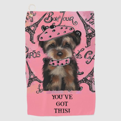 YORKIE POO          GOLF TOWEL