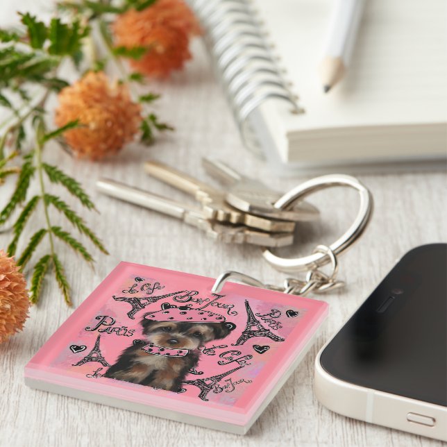 YORKIE POO         KEYCHAIN (Front Right)