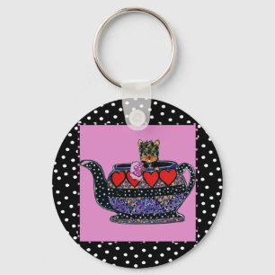 Yorkie Poo Keychain