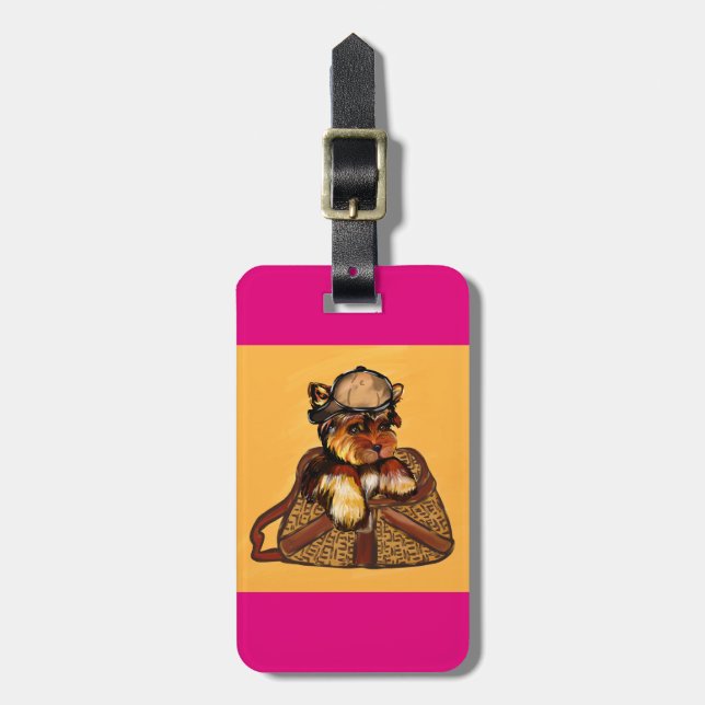 YORKIE POO LUGGAGE TAG (Front Vertical)