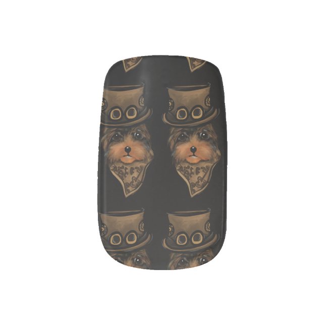 Yorkie Poo   Minx Nail Art (Left Thumb)