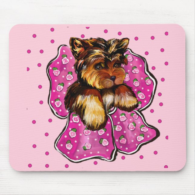 Yorkie Poo Mouse Pad (Front)