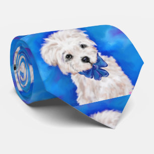 YORKIE POO NECK TIE