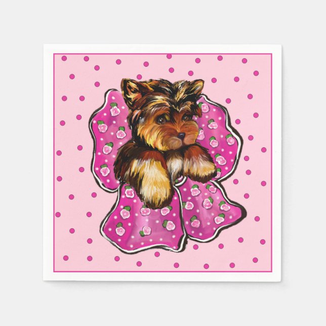 Yorkie Poo Paper Napkins (Front)