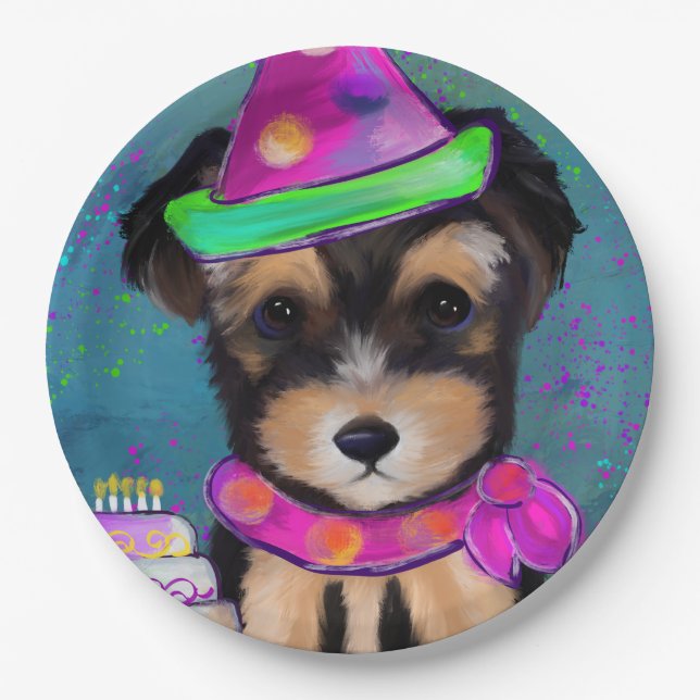 Yorkie Poo         Paper Plates (Front)