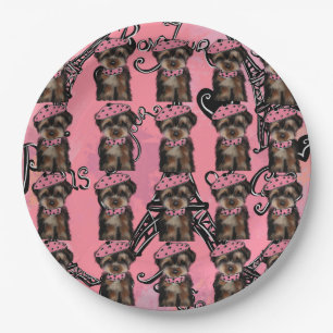 YORKIE POO PAPER PLATES
