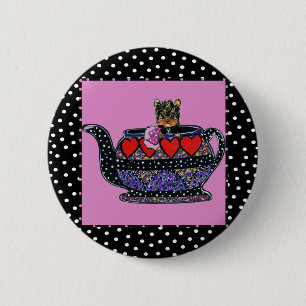 Yorkie Poo Pinback Button