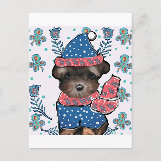 Yorkie Poo  Postcard (Front)