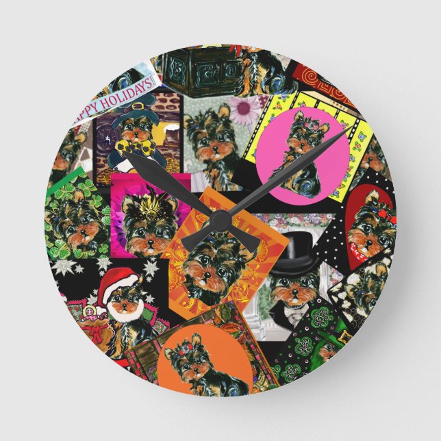 YORKIE POO ROUND CLOCK (Front)