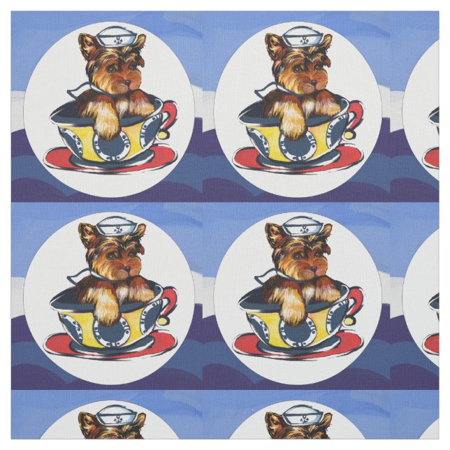 Yorkie Poo Sailor Fabric (Swatch)