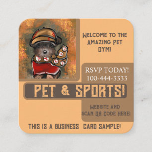 Yorkie Poo Square Business Card
