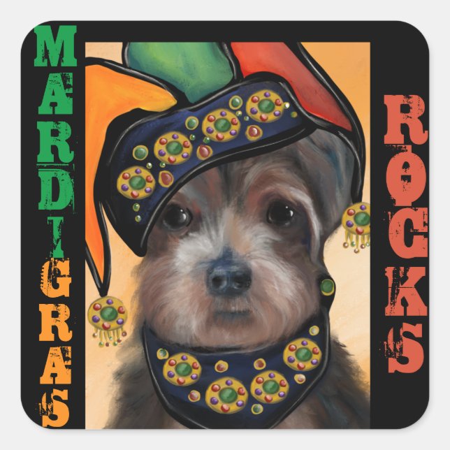 YORKIE POO          SQUARE STICKER (Front)