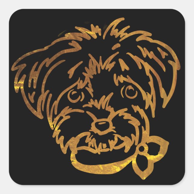 Yorkie Poo  Square Sticker (Front)