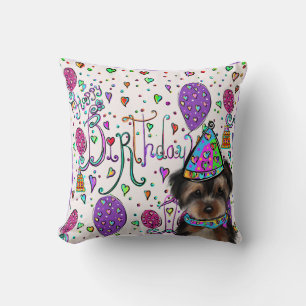 Yorkie Poo Throw Pillow