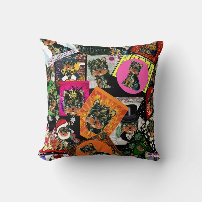 YORKIE POO THROW PILLOW (Front)