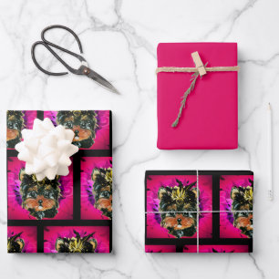 YORKIE POO WRAPPING PAPER SHEETS