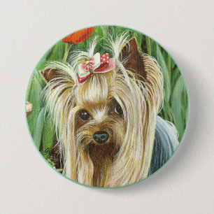 Yorkie Portrait Button