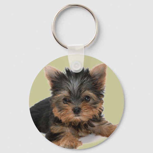 Yorkie Pup Keychain (Front)