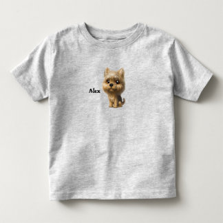 Yorkie Puppy Custom Name Toddler T-shirt