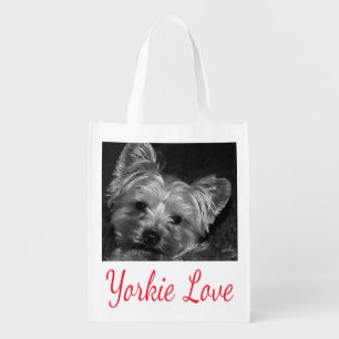 Yorkie Puppy Dog Gift Cute Yorkshire Terrier Grocery Bag