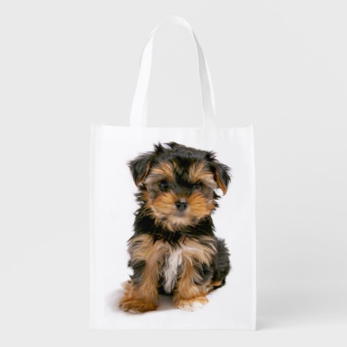 Yorkie Puppy Dog Gift Cute Yorkshire Terrier Grocery Bag