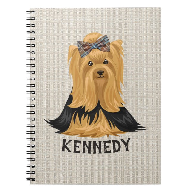 Yorkie Puppy | Dog Yorkshire Terrier Personalized Notebook (Front)