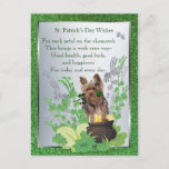 Yorkie Puppy Health Luck Happiness St Patty Wishes Postcard at Zazzle